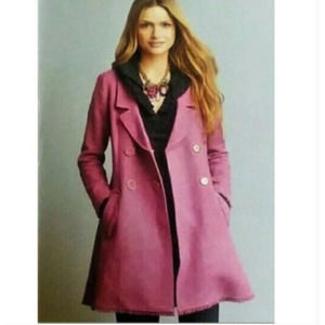 CAbi Pink Tweed Madison Avenue Coat- Size 12